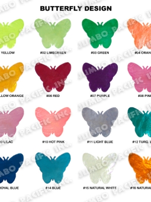 Capiz Colored Butterfly Shape
