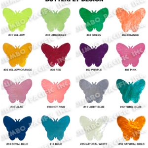 Capiz Colored Butterfly Shape