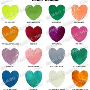 Capiz Colored Heart Shape